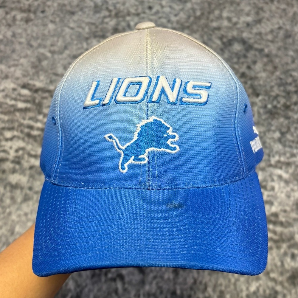Vintage 90s Detroit Lions Hat Puma Pro Line NFL Embroidered Logo Adjustable